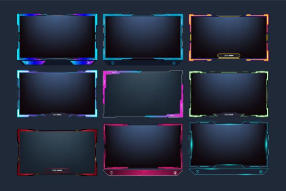Download Live Streaming Frame Collection Vector - Live streaming Collection